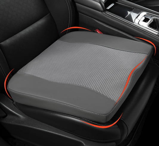 Lofty Aim Car Seat Cushion, Comfort Memory Foam Car Cushions for Driving - Sciatica & Lower Back Pain Relief, Seat Cushion for Car Seat Driver, Office Chair, Wheelchair (Dark Grey)